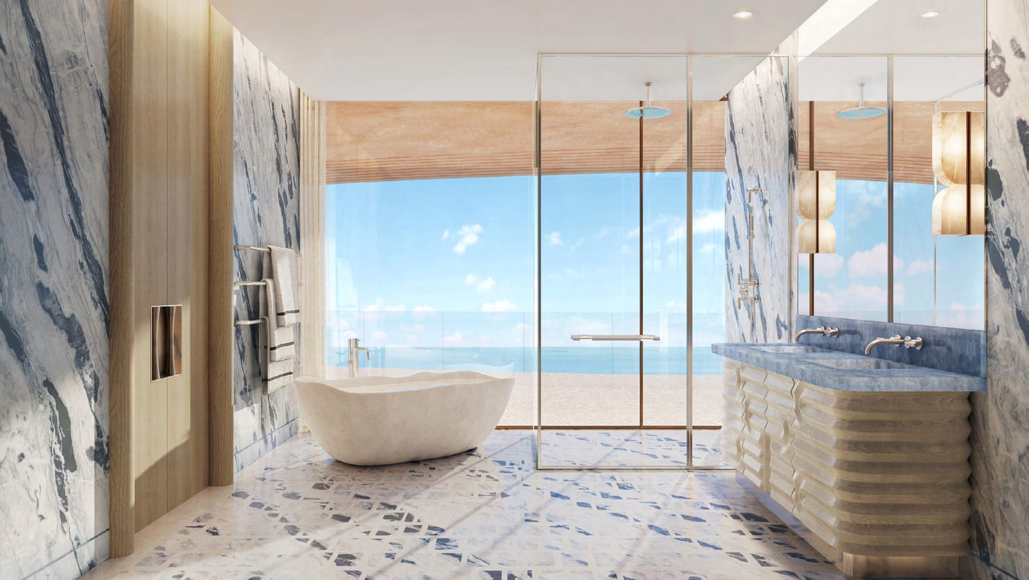בריכת אינפיניטי פרטית ב‑Ocean Mansion