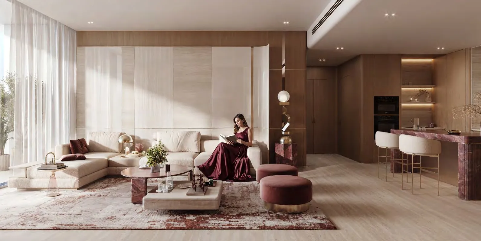 Binghatti Etherea שני חדרי שינה JVC