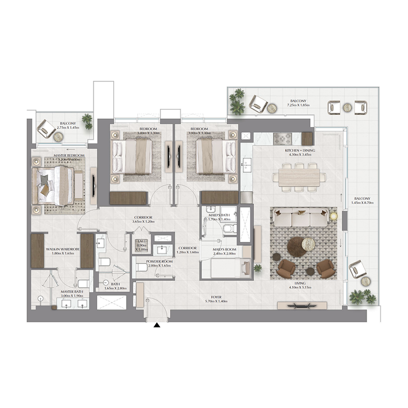 דירה 3 חדרי שינה