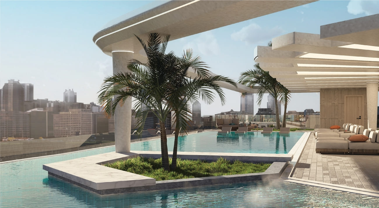 בריכת שחייה על הגג The Boulevard